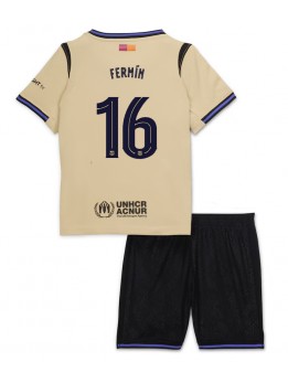 Barcelona Fermin Lopez #16 Dječji Gostujuci Dres kompleti 2025-26 Kratak Rukavima (+ kratke hlače)